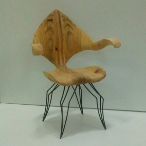 Hormiga sillón de madera de hierro y palet, desmontable.